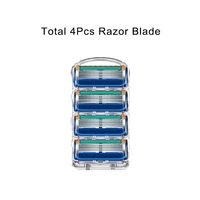 4pcslot excellent shaving 5 layers razor blades compatible fusion 5 for for men face care