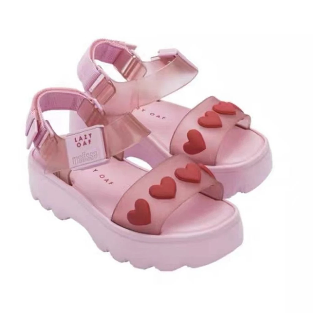 

Jelly shoes wavy bottom muffin ladies fashion vintage sandals summer women shoes