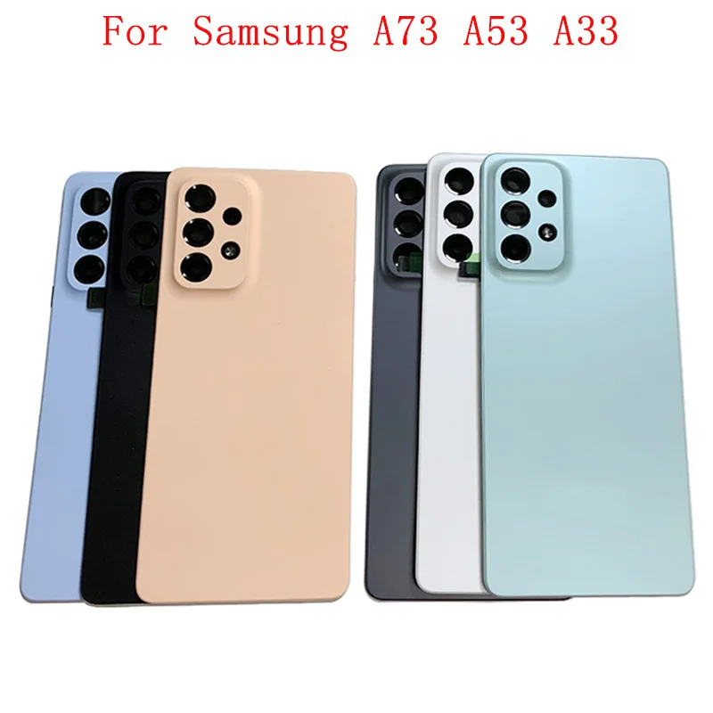 

Battery Cover Rear Door Case Housing For Samsung A73 A736 A53 A536 A33 A336 5G Back Cover with Camera Frame Lens Repair Parts