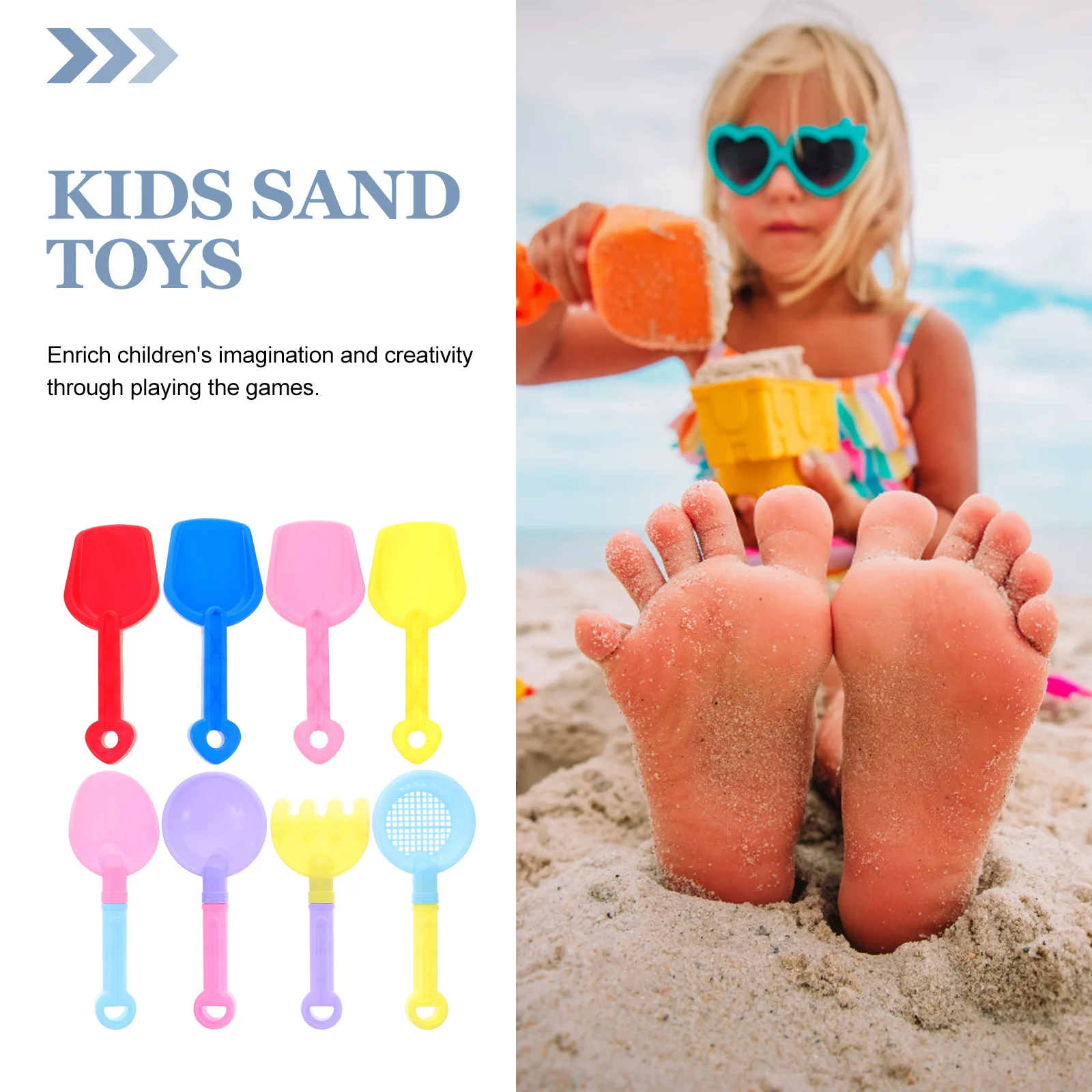 8 шт. детские лопаты для копания снега цветной песок пляжные игрушки
