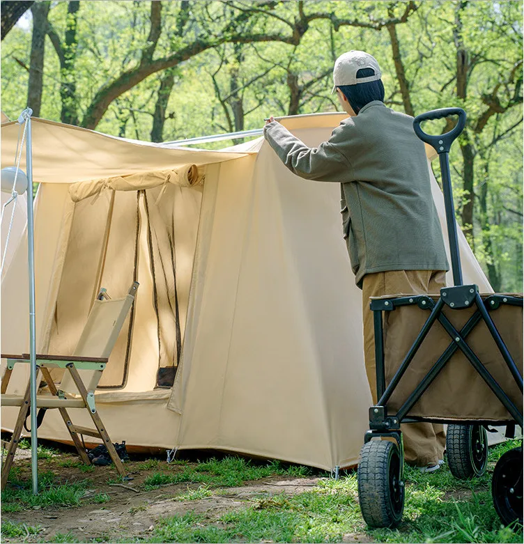 

Прямая Заводская поставка, палатка для кемпинга на открытом воздухе, утолщенная, непромокаемая, портативная, складная, искусственная кожа, Спорт и развлечения