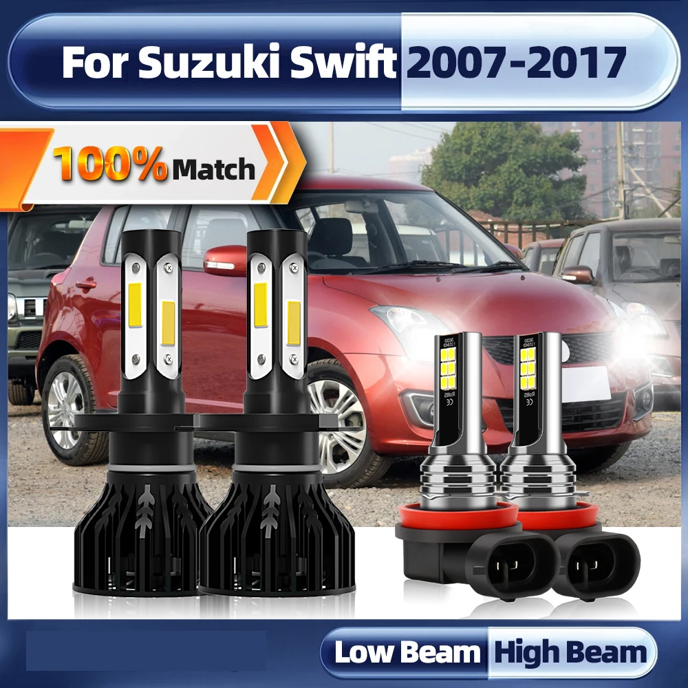 

H4 LED Headlight Bulb 40000LM 6000K CSP Chip Car Headlamp H11 Auto Fog Lamps 12V For Suzuki Swift 2007-2013 2014 2015 2016 2017