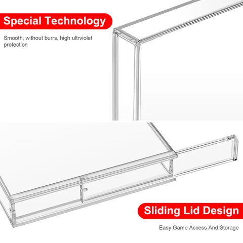Прозрачный акриловый чехол для игр Nintendo 64 и SNES xunbeifang