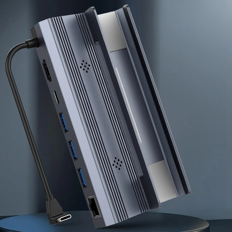 Док-станция 6 в 1 для Steam Deck TV Base Stand Hub Holder Dock 4K 60HZ - совместимая деталь док-консоли