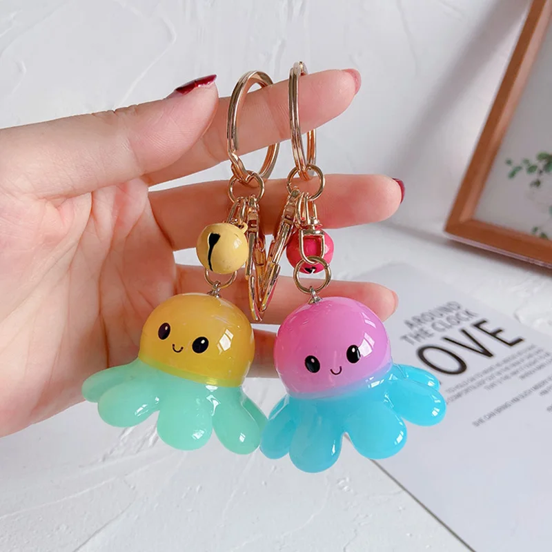 

Acrylic Colorful Octopus Keychains Lovely Jewelry Pendant Bags Accessory