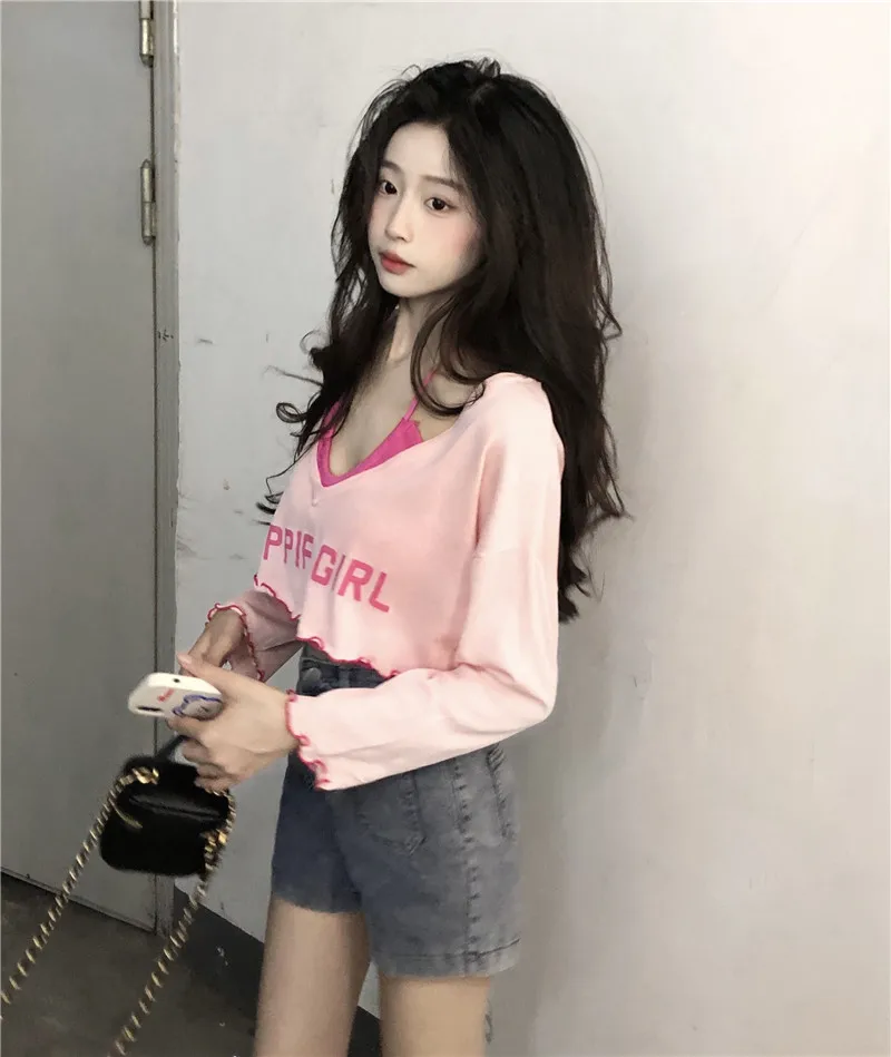 

Новинка 2022, футболка с длинным рукавом и открытыми плечами GY0728