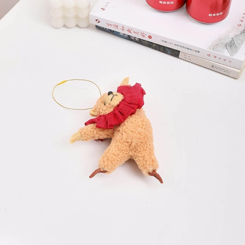 Милый мультяшный танцующий медведь кукла забавный декор для комнаты
