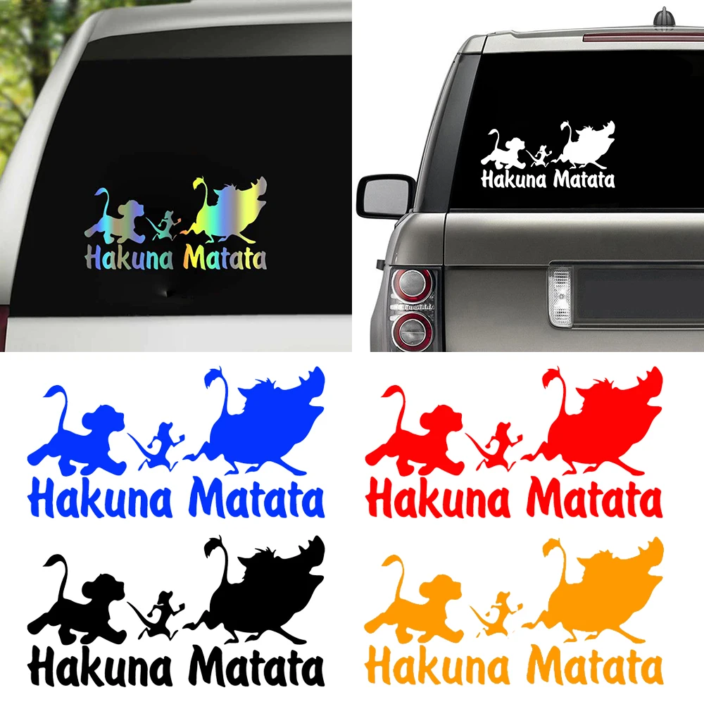 

Funny Car Sticker HAKUNA MATATA Lion King Simba Vinyl Stickers Decal Motorcycle Body Sticker Decoration Auto Styling Accessories