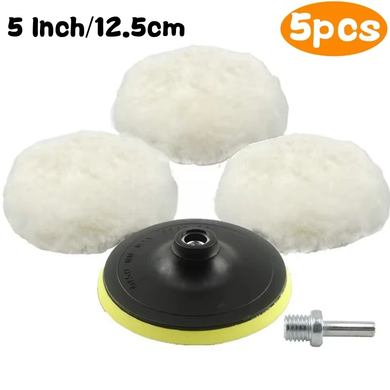 

Набор Из 5 Шерстяных Полировальных Кругов 3/4/5/6/7 Дюймов Для Восстановления Лакокрасочного Покрытия Автомобиля