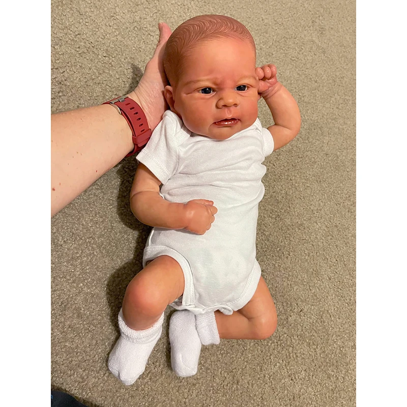 

19inch Newborn Baby Reborn Doll Premium Make-up Handmade 3D Skin Multiple Layers Painting Collectible Art Doll Drop Shipping