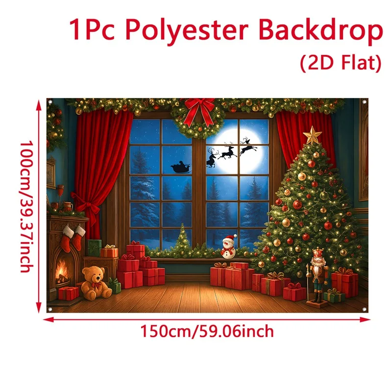 

Рождественский фон с оленем Милу