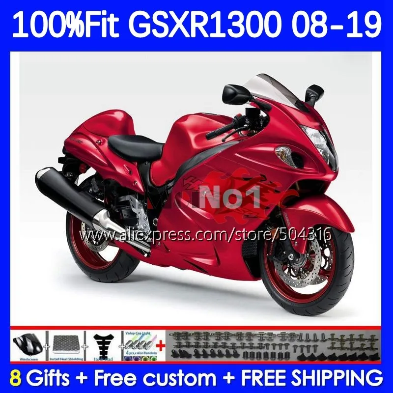 

Hayabusa для SUZUKI GSXR 1300 CC GSXR-1300 29No.307 конфетно-красный GSXR1300 2008 2009 2010 2011 2012 14 15 16 17 18 19 обтекатель