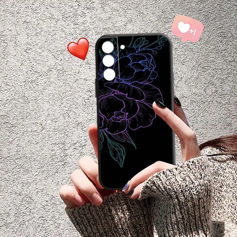 

Stripes Of Flowers Phone Case For Samsung S8 Plus S8 Plus S10 S9 S10E S21 S20 Lite Ultra FE LiteS10 5G S22 L5ui Cartoon Leather