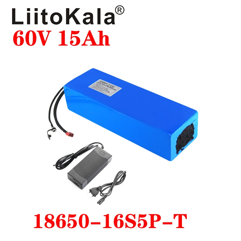

Аккумулятор LiitoKala для электровелосипеда, 60 В, 15 Ач, 18650, 16S5P