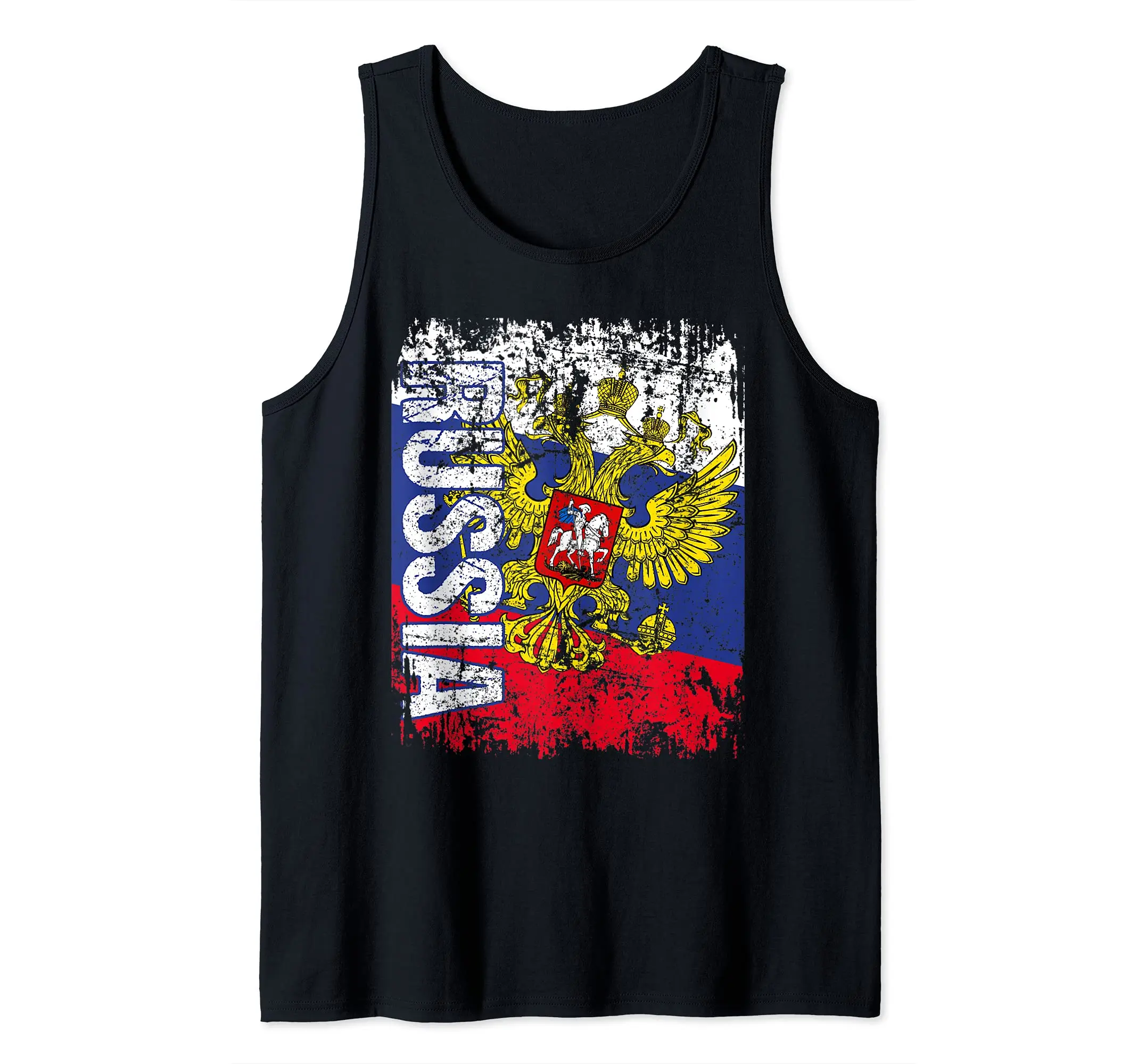 

2022 Summer Men Russia Flag Russian Fashion 100% Cotthon Shirt Male Beach Tank Tops Sleeveless