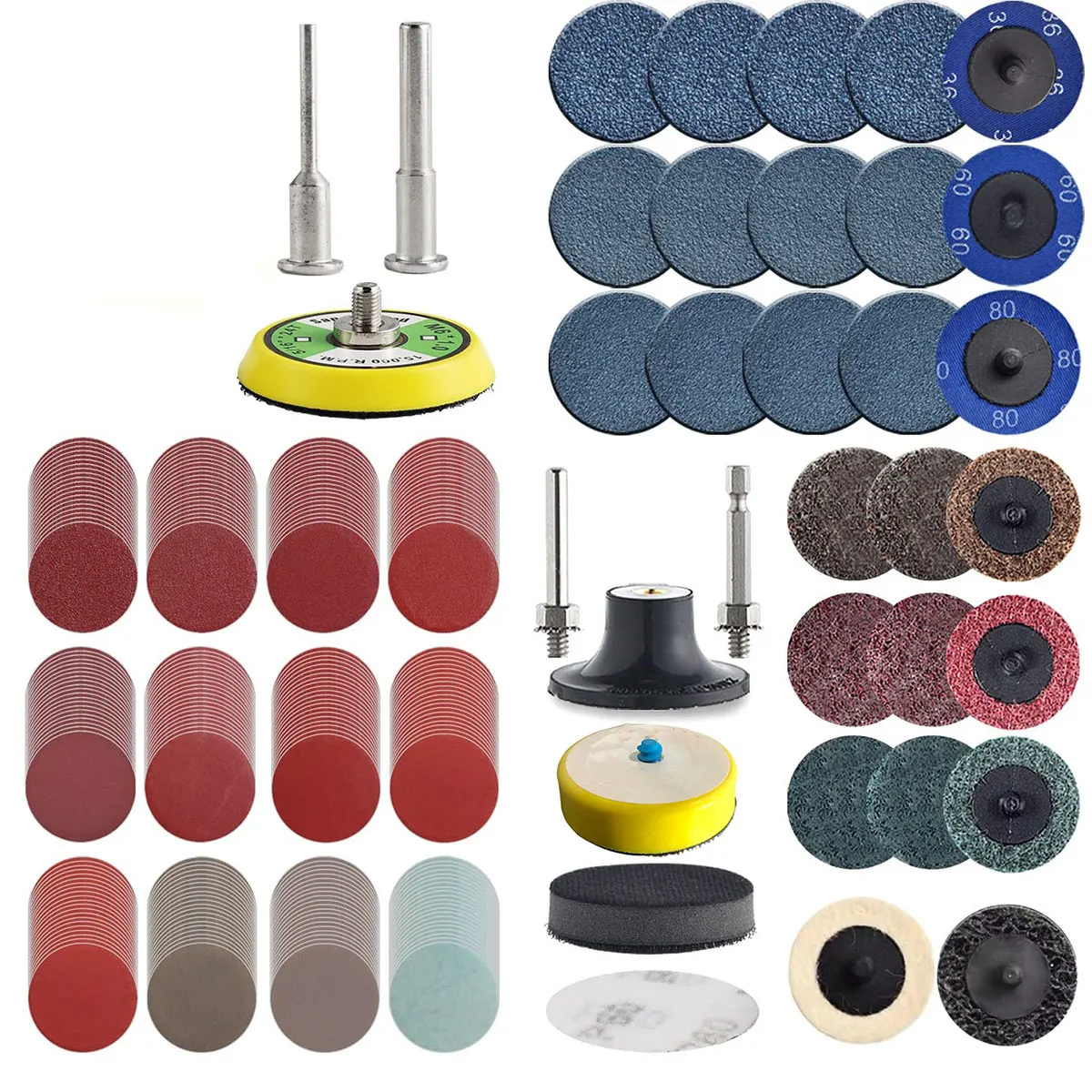 

Sanding Disc Pad 2 Inch Alumina Sanding Pads 80-3000 Grit Sanding Paper Quick Change Sanding Sheet Drill Grinder Rotary Tools