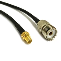 wifi modem extension sma female jack nut to uhf so239 rf coaxial cable adapter rg58 50cm100cm wholesale