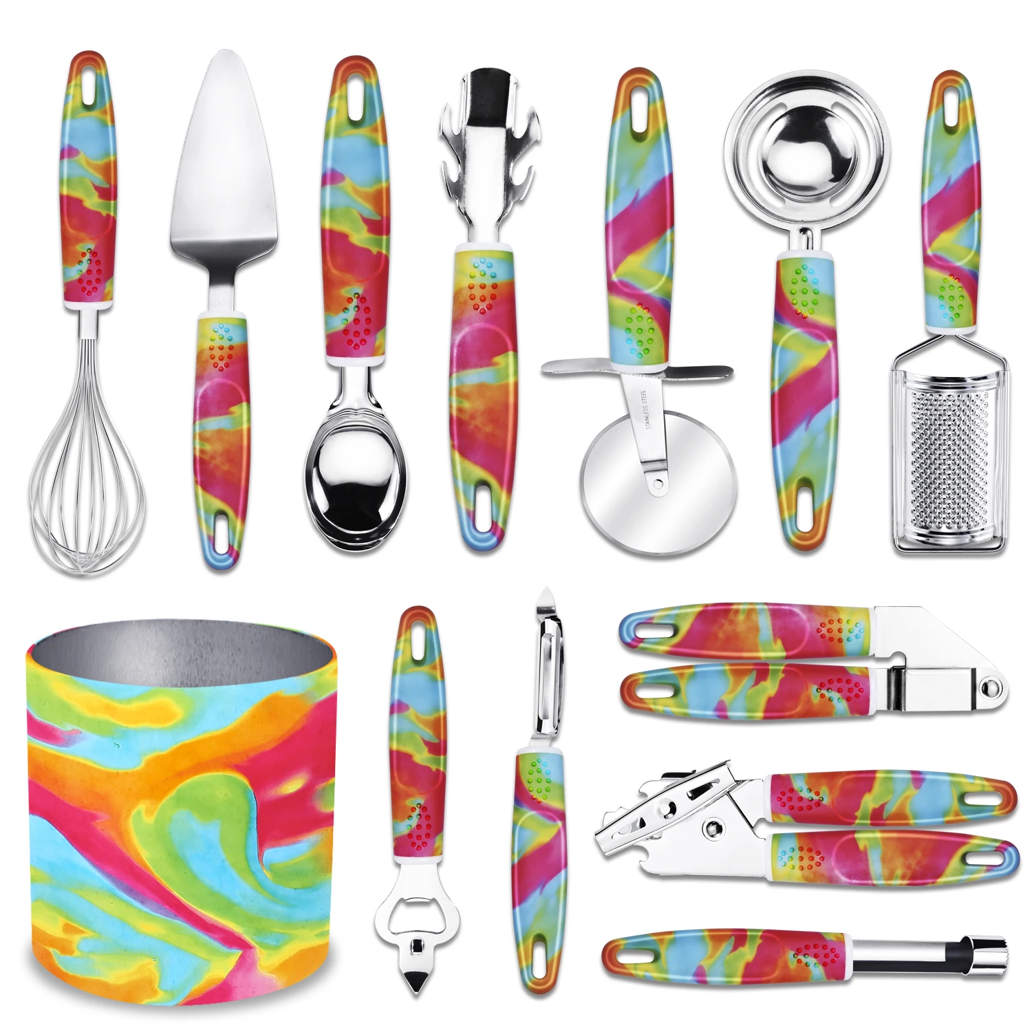 Набор кухонных гаджетов 13 шт. приборы из нержавеющей стали с медным покрытием