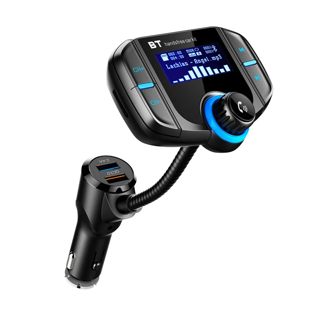 

High-quality FM Transmitter Car Charger 1.7-inch LCD Backlight Display 12-24V Input