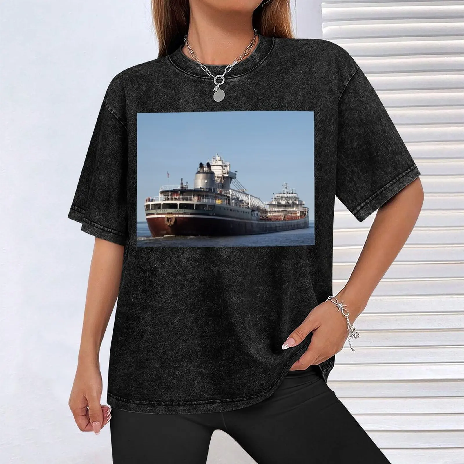 Футболка Wilfred Sykes Lake Freighter подарки для парня рубашки с рисунком возвышенные мужчин