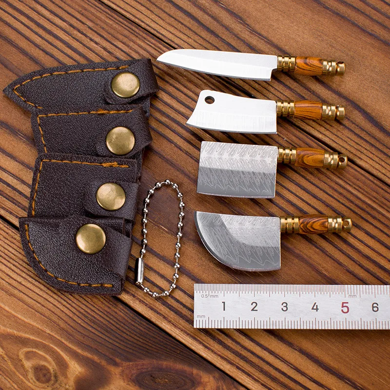 Дамасский нож с лазерным узором акриловый острый портативный брелок для