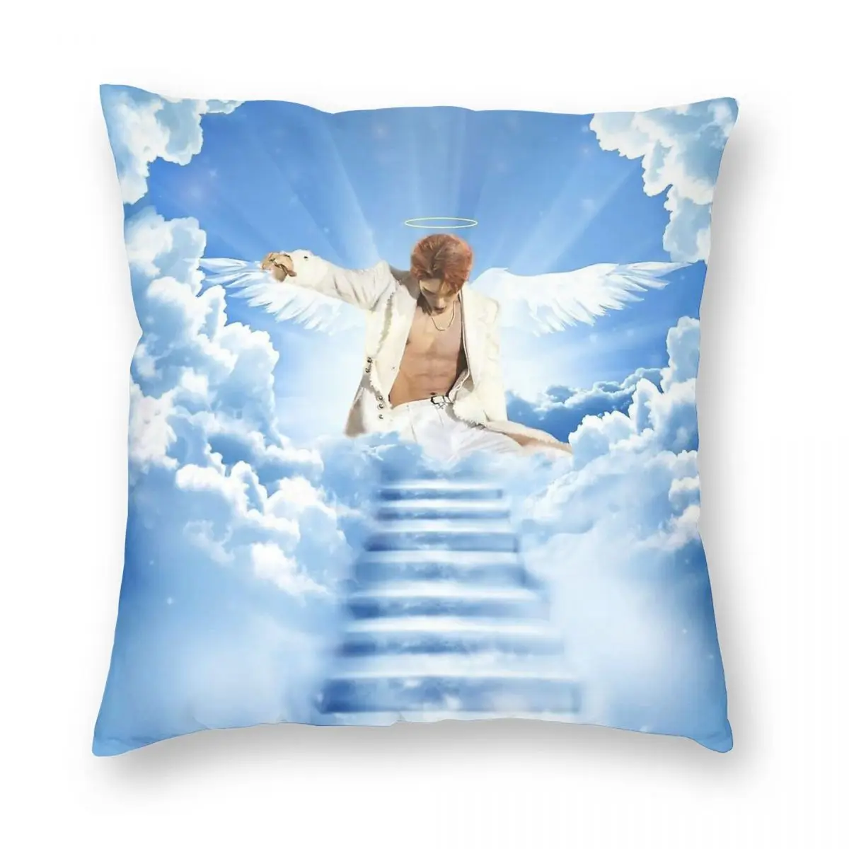 Квадратная наволочка Song Min-gi Mingi Holy Middies Полиэстеровая льняная бархатная