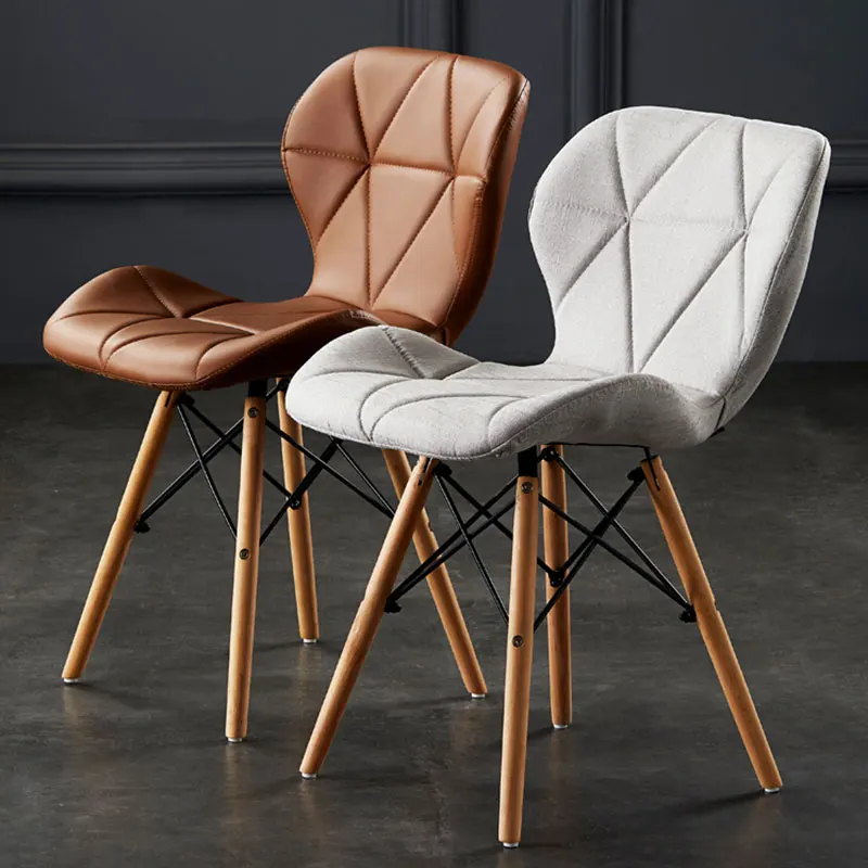 

Nordic Kitchen Dining Chair Bedroom Balcony Leisure Chair Computer Desk Chair Makeup Nail Stool Solid wood Dining Chairs