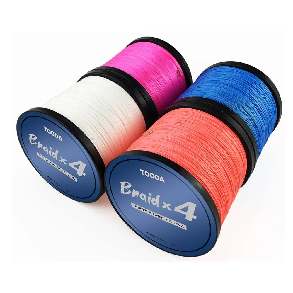 

2022 New TOODA 300M 328Yds 4 Strands Braided Fishing Line Multicolors PE Line Strength Japanese Braided Wire Accessories