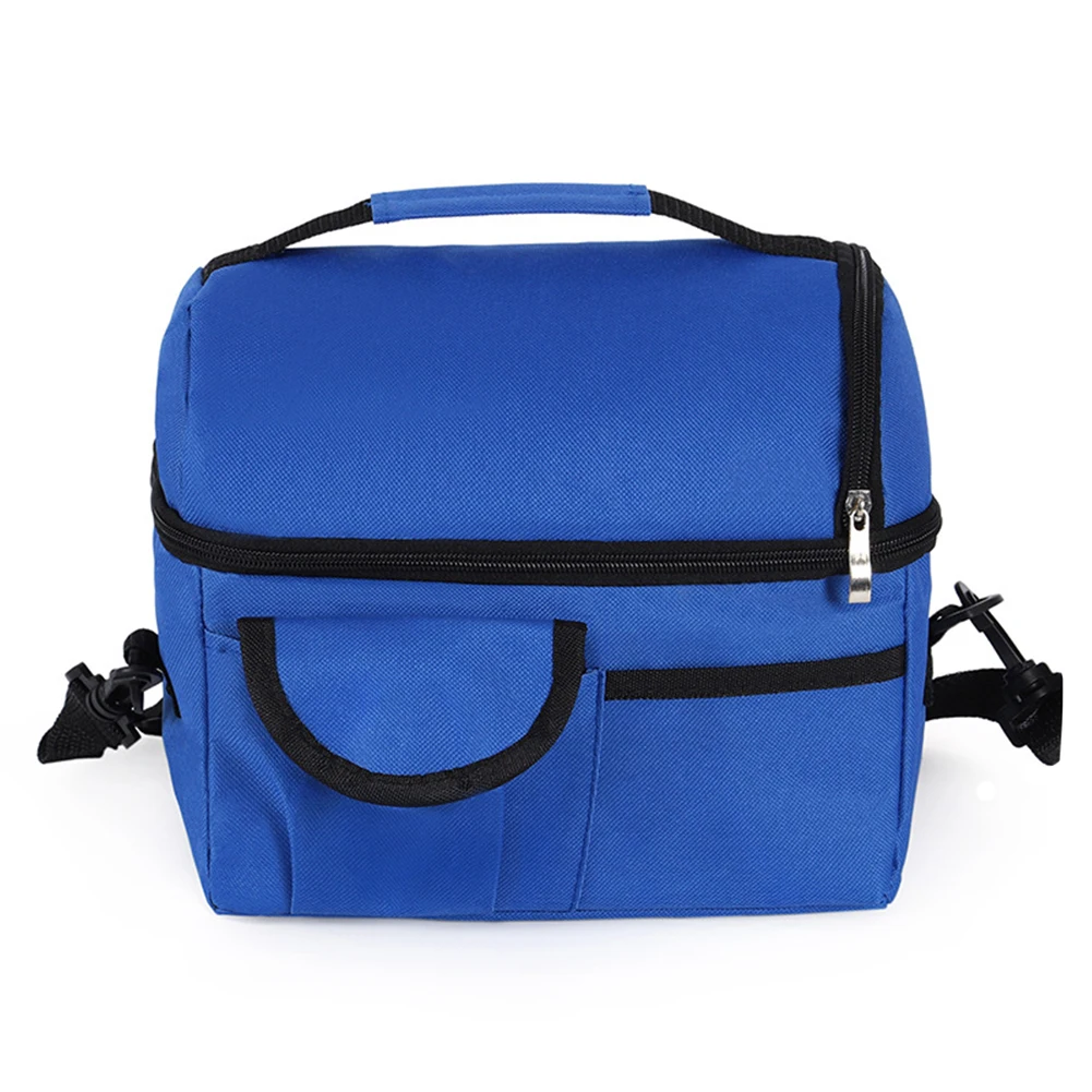 

Breast Milk Storage Bag Zipper Closure Detachable Shoulder Strap Double Pocket for Office Work School Outdoor Camping Picnic BBQ