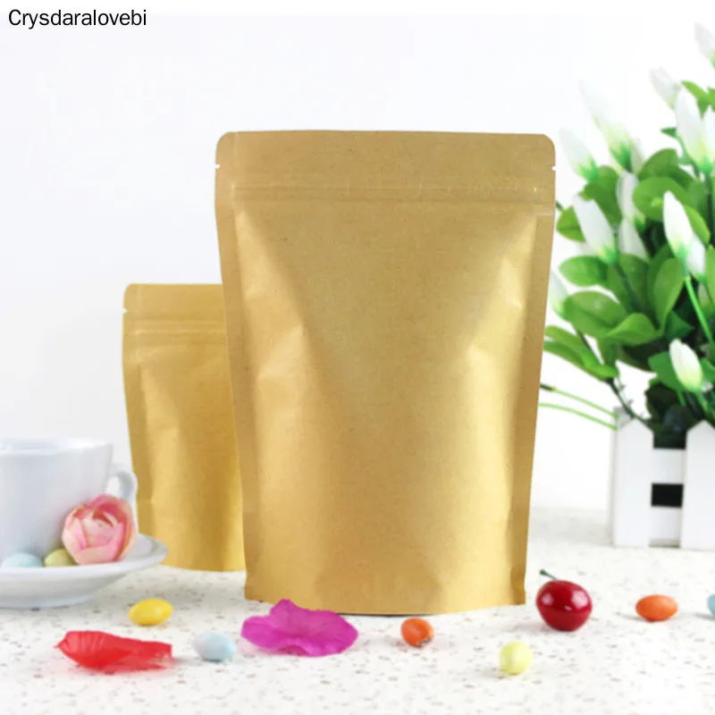 

100 шт./партия, пакеты из крафт-бумаги, 7 размеров