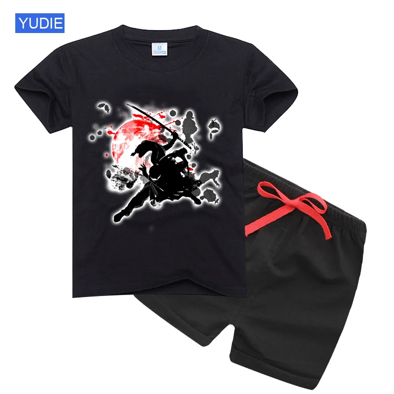 Summer Baby Boys Girls Cartoon T Shirt + Shorts Set Clothes Kids Cute Taekwondo Cartoon 2pcs Children Pajamas Girls Clothing Set