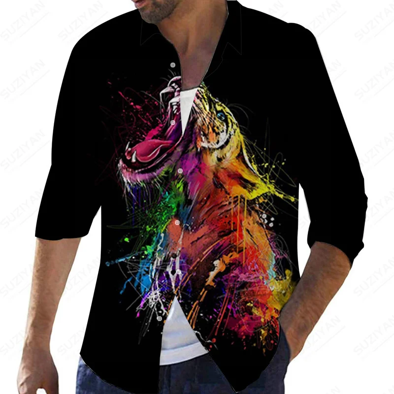 

2022 Fashionable Animal New Arrivals Shirts for Men Top Quality Hot-selling Men Shirts for Men Large Size Ethnic Designer
