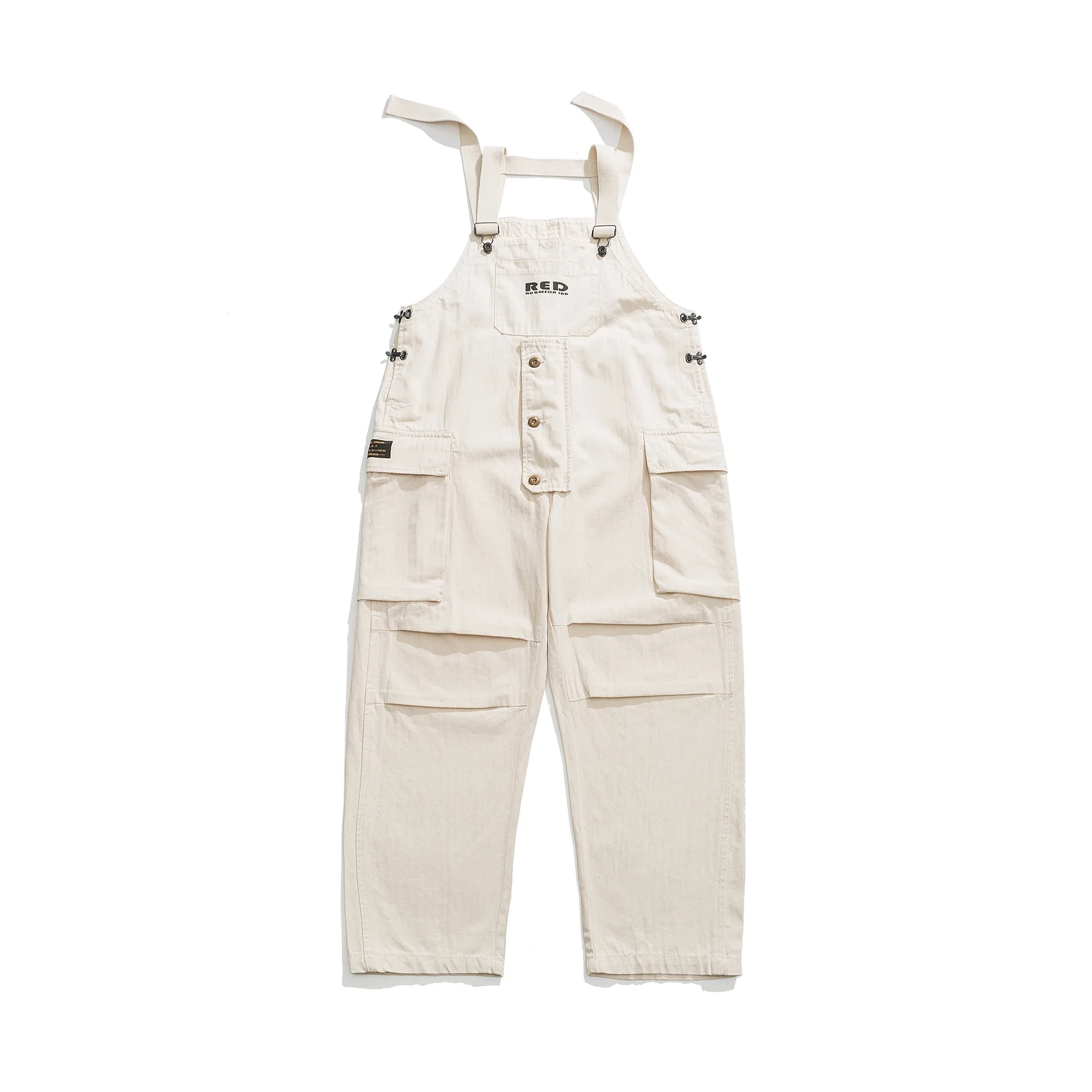 

Men's Jumpsuit Multi-pockets Loose Vintage Backpacks Japan America Style Casual Overalls