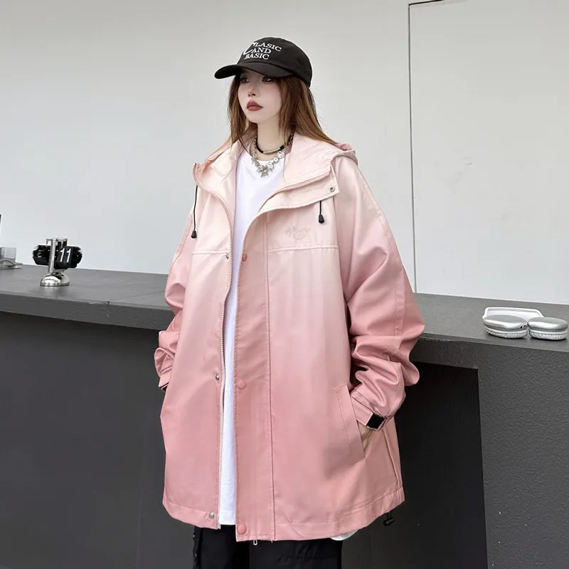 Американская винтажная верхняя одежда с длинным рукавом Женская Осенняя