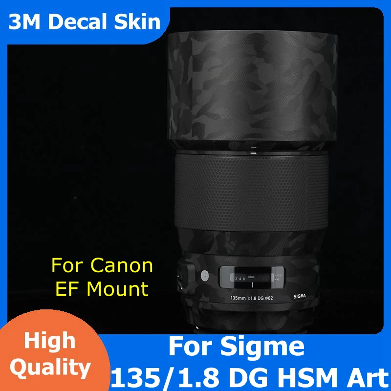 

For Sigma 135mm F1.8 DG HSM Art For Canon Mount Camera Lens Sticker Coat Wrap Protective Film Protector Decal Skin 135