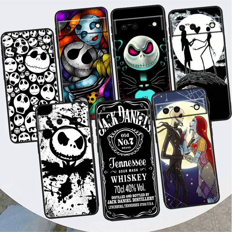 

Nightmare Christmas Jack Shockproof Cover for Google Pixel 7 6a 6 Pro 5 4 4A XL 5G Black Phone Case Shell Soft Fundas Capa