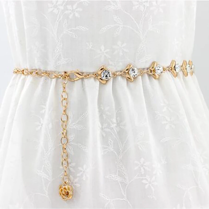 

Luxury Designer Metal Belt For Women Retro Fringe Waist Belt Dress Ladies Brand Tassel Chain Belt Female Silver Gold