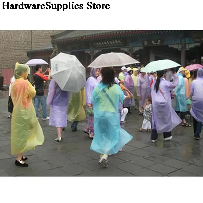 

Одноразовый дождевик для взрослых, 1 шт., непромокаемое пончо с капюшоном для кемпинга, унисекс