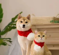 pet christmas scarf cat dog scarf