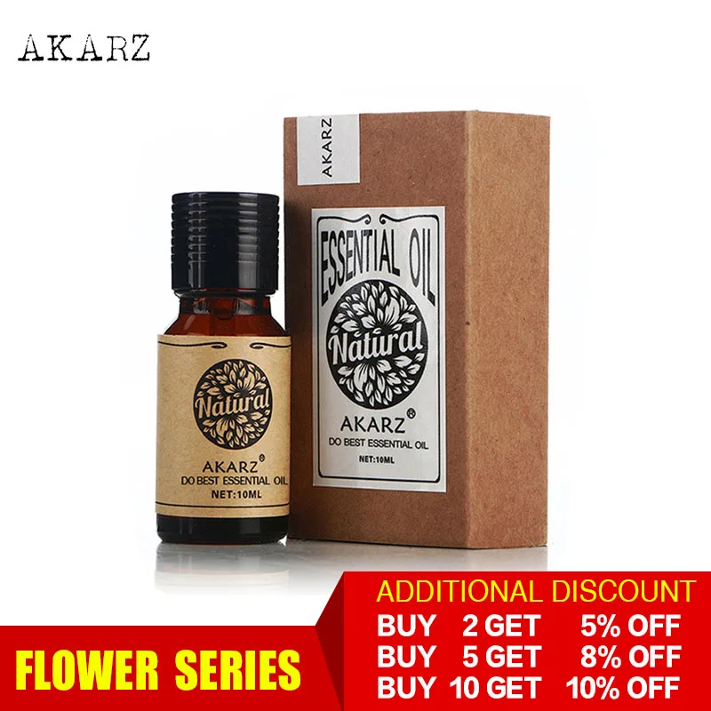 AKARZ-Aceites Esenciales aromáticos para difusores de aromaterapia, Serie de flores de plantas...