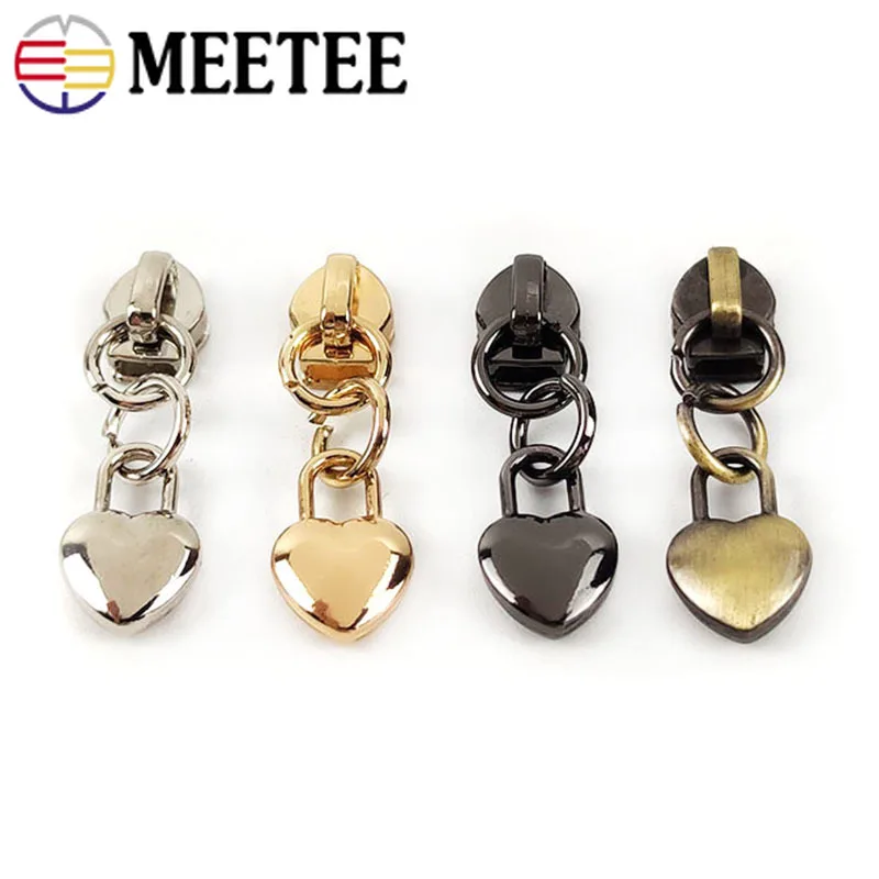 

Meetee 50 шт. 3 # слайдеры на молнии для нейлоновых застежек в форме сердца, подвесные застежки-молнии, Съемник на голове, сумка на молнии, Ремонтн...