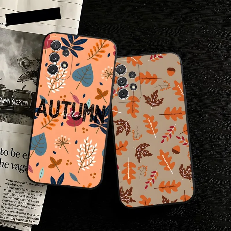 

Autumn Animal Fall Halloween Phone Case For Samsung A34 A24 A54 A14 A23 A33 A13 A21 A71 A31 A22 A53 A52 A73 A20 A40 Coque