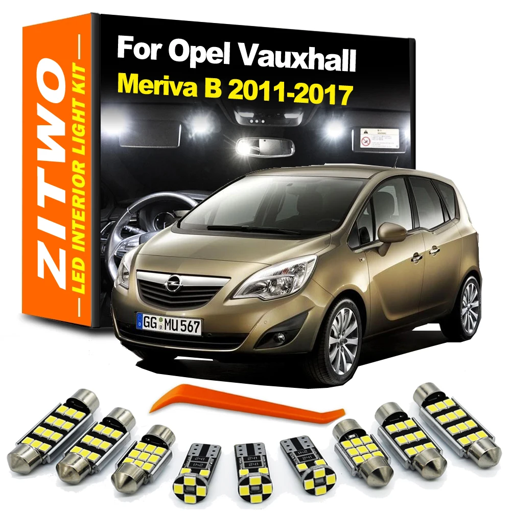 

17 шт. светодио дный внутреннее косметическое зеркало комплект лампочек для Opel Vauxhall Meriva B 2011-2013 2014 2015 2016 2017 Canbus без ошибок