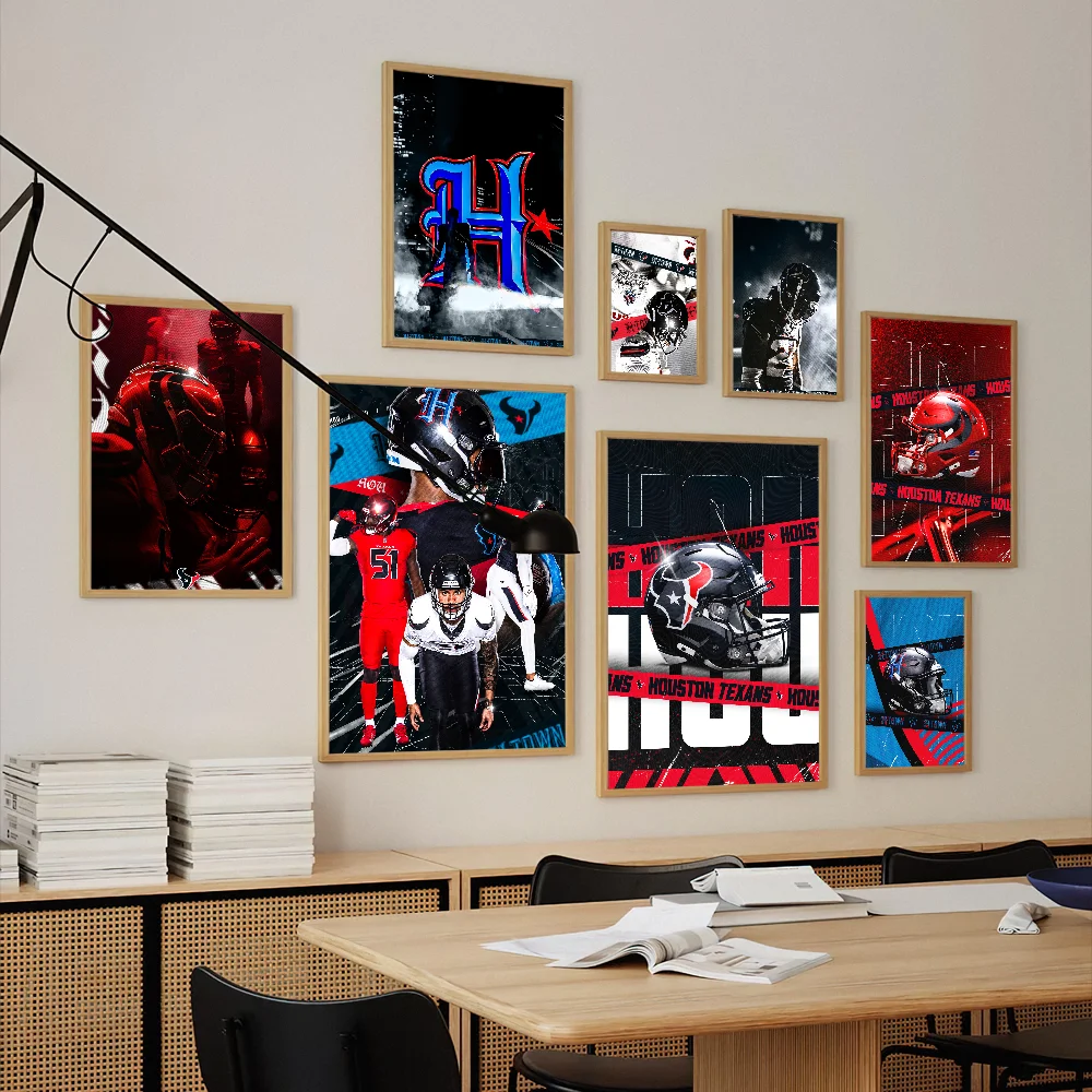 Постер НФЛ Хьюстона Т-тексана настенные наклейки картины украшения для гостиной