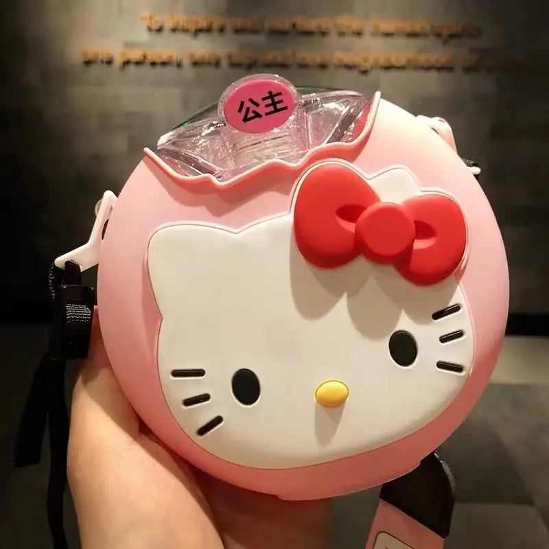 

Kawaii Sanrios аниме Hello Kitty, детская чашка, мультяшная летняя портативная чашка для воды, Спортивная прямая бутылка для воды, подарок для девочки