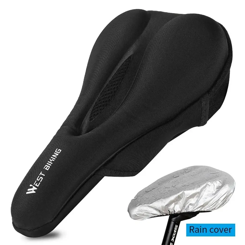 

Silicone Bike Saddle Cover Soft Sponge MTB Road Bike Seat Anti-slip Shockproof Cycling Cushion with Rain Cover Bike Accessories