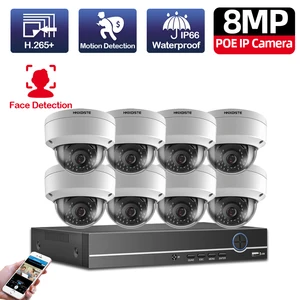 Камера видеонаблюдения 4K, Комплект охранной системы безопасности, 8 каналов, POE, NVR, наружная водонепроницаемая купольная IP-камера, система видеонаблюдения, 8 Мп, XMeye, P2P
