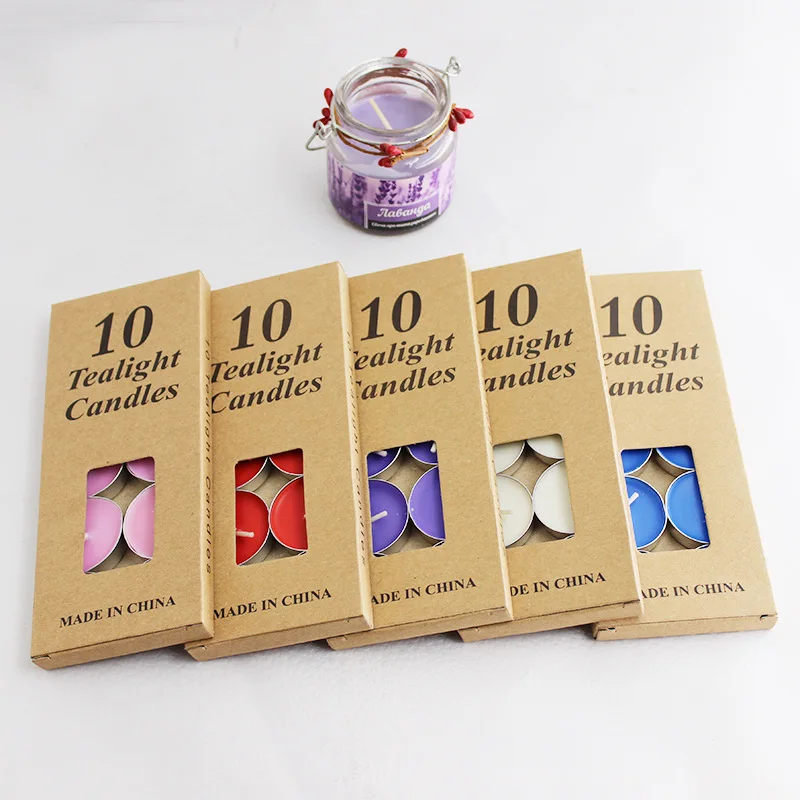 

Oil Lamp Paraffin Candle Romantic Smokeless Aromatherapy Wedding Home Decoration Tea Wax Set Ladies Candle Kraft Paper Packaging