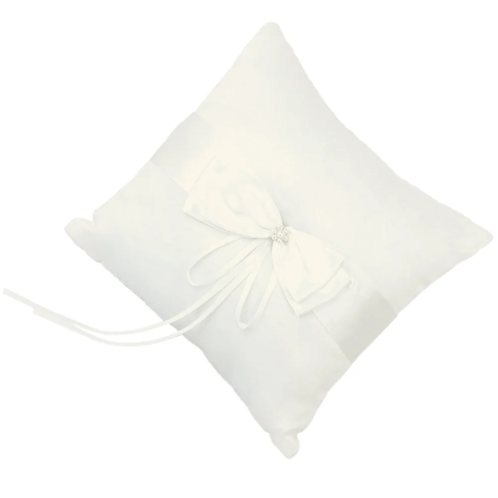 

10 *10cm Ivory Ring Bearer Pillow Flower Basket Girl Bride White Throw Pillows Bed