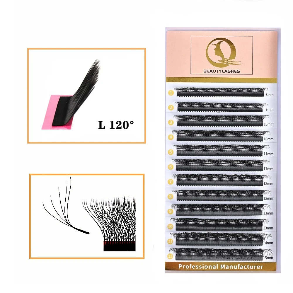 Фото Qbeautylash Cílios LU/C/D Curl 5D YY Наращивание ресниц в форме готовые объемные веерные мягкие натуральные индивидуальные ресницы YY №3